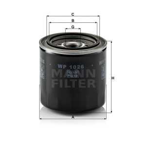 Фильтр масляный MANN-FILTER WP 1026